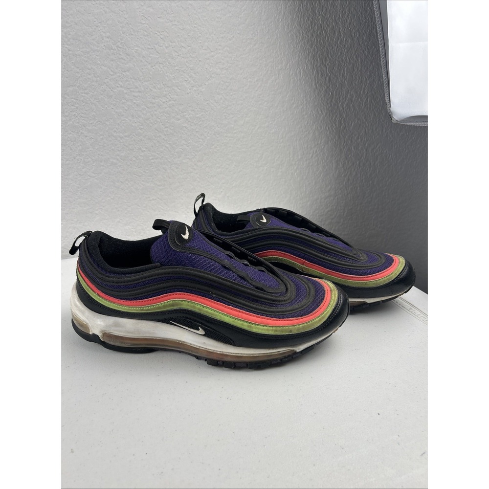 Nike Air Max 97 Joker Shoes Mens Size 10 Black Purple Sneakers‎ CU4890-001 READ